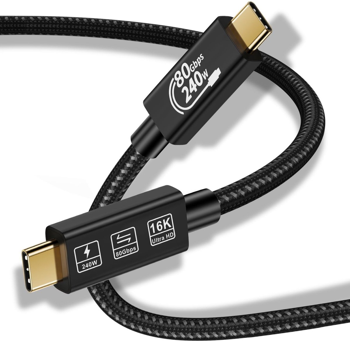 Solidchoice - Thunderbolt 5 Verlengkabel 2m voor 16K Video en 80Gbps Dataoverdracht