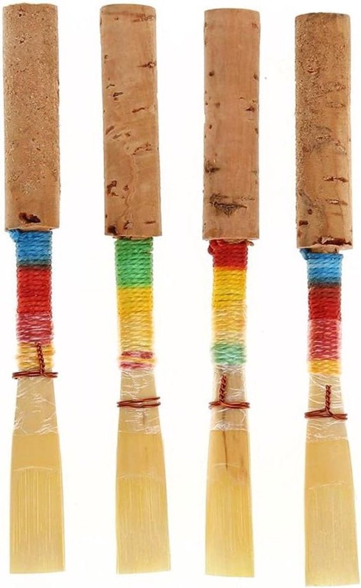 4 stuks medium Soft Oboe Reed met opbergdoos - Blaasinstrument reserveonderdelen - Topkwaliteit - Sopraanrietjes