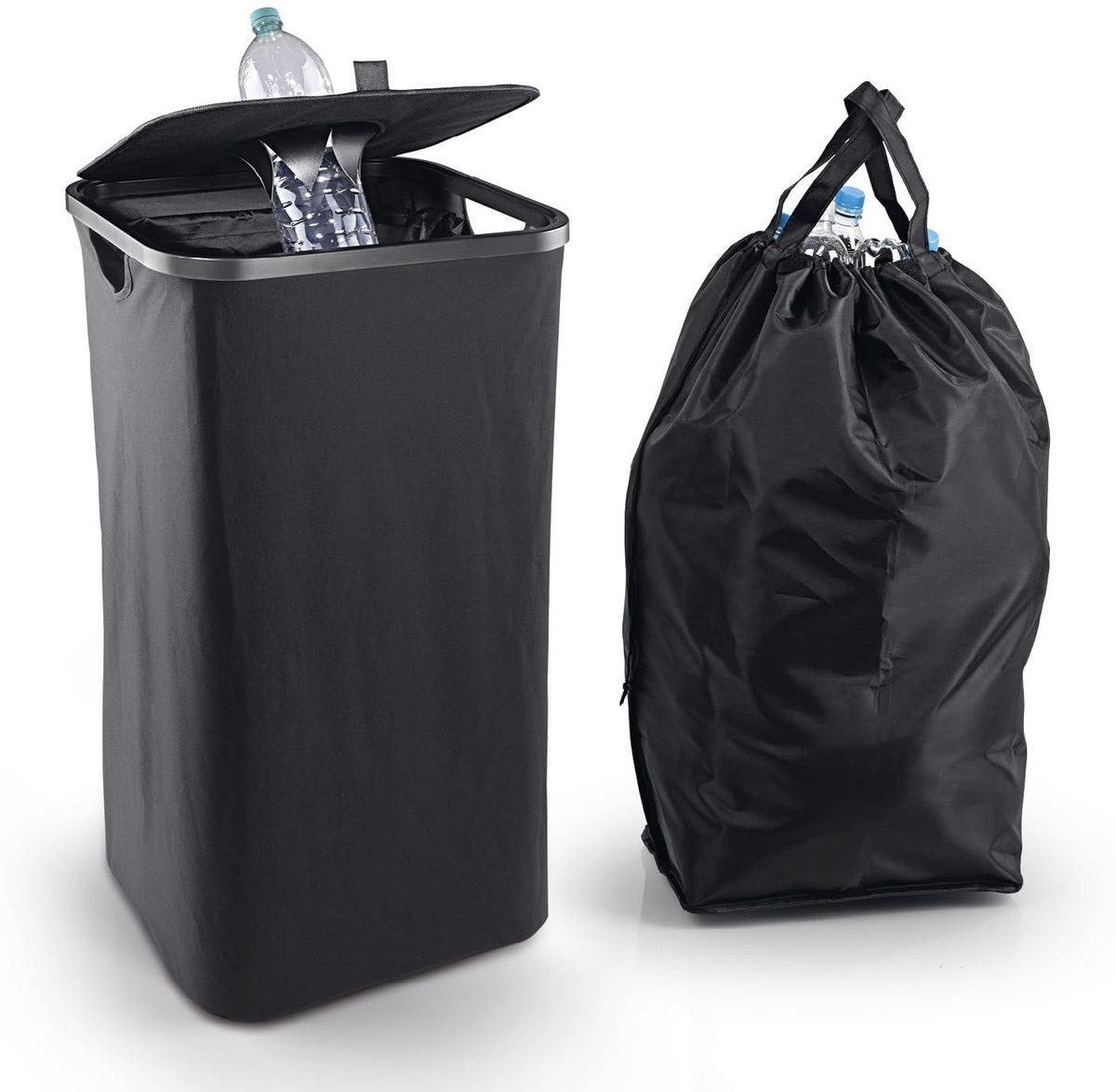 Solidchoice - 100 Liter Afvalverzamelcontainer met 2 Flessentassen