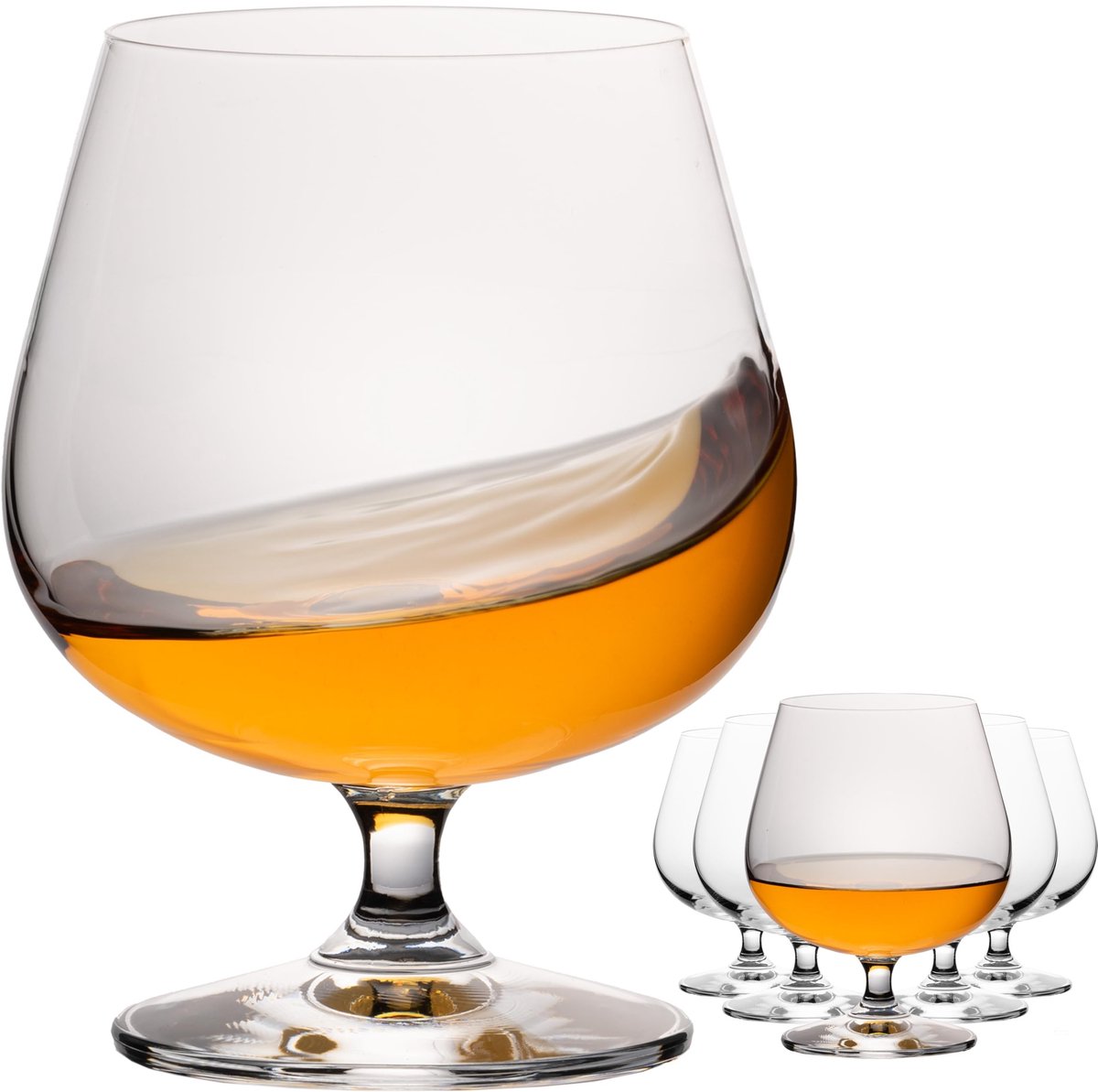 Solidchoice - Set van 6 Cognacglazen, 480 ml, Vaatwasmachinebestendig