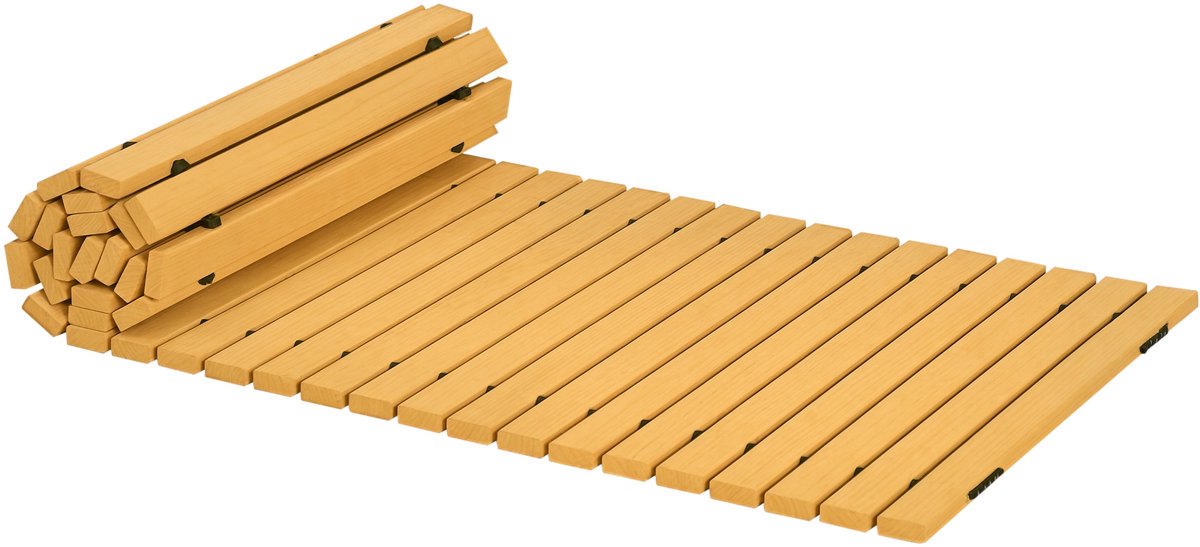 Oprolbaar tuinpad 185 x 60 cm – houten pad – weerbestendig grenenhout – geschikt voor tuinen, terrassen en het strand