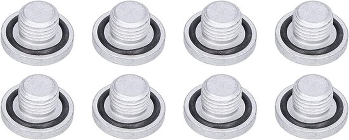 8 Stuks Olieaftappluggen M14 Draad met Afdichtring - Motorolie Pan Bescherming Plug - Voor Astra - Corsa - Meriva