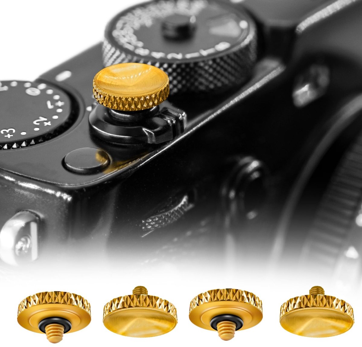 Solidchoice - Aluminium Soft Release Knoppen voor Camera (4 Stuks)