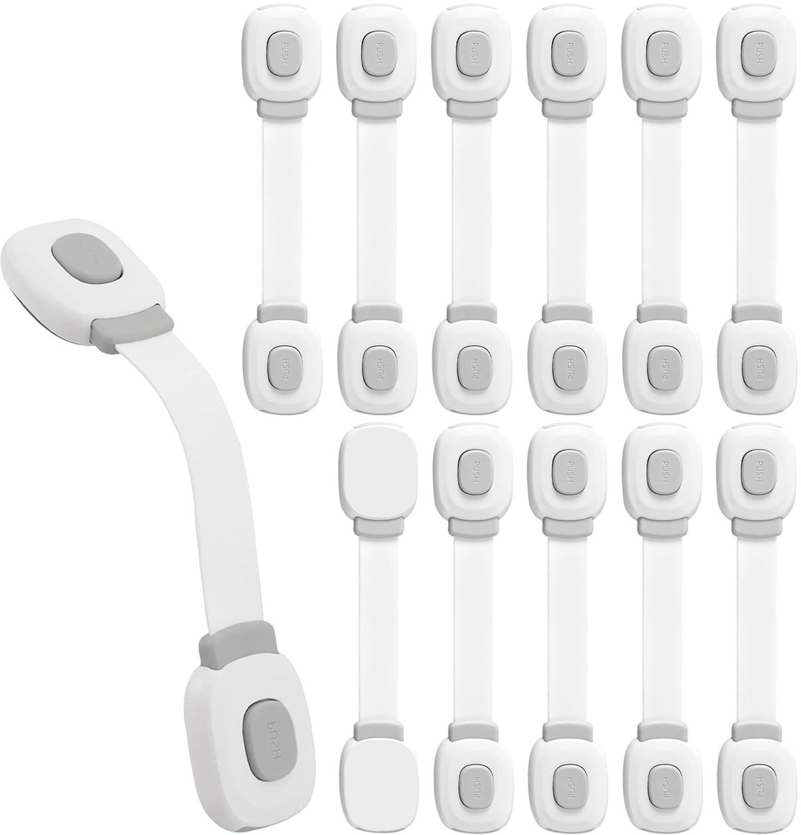 Solidchoice - Premium Kinderbeveiliging voor Kasten met Sterke Lijm, Set van 12
