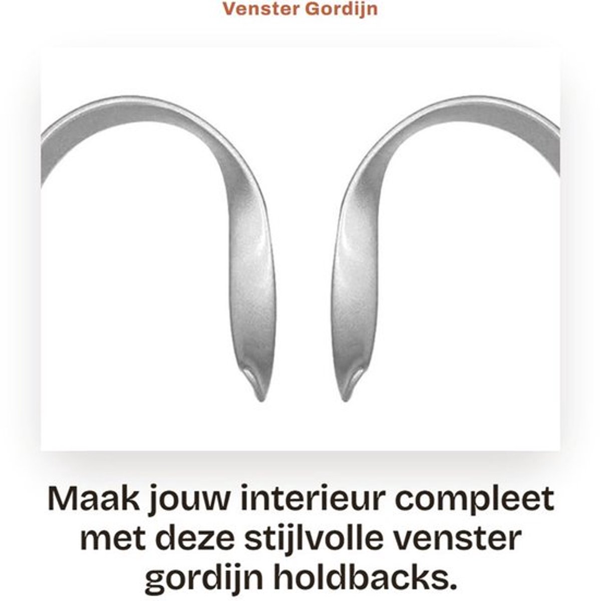 Gordijn Holdback Set van 2 - Decoratieve Gordijnhouder - Aluminiumlegering - Kegelontwerp - U-Style Haak - Geschikt voor Kleding - Gordijnhaak