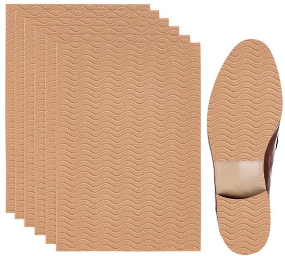Schoenbodembeschermer 6 Stuks - Antislip Pads - Zelfklevende Siliconen - Rechthoekige Zoolbeschermer - Voor Hoge Hakken/Laarzen - Schokbestendig