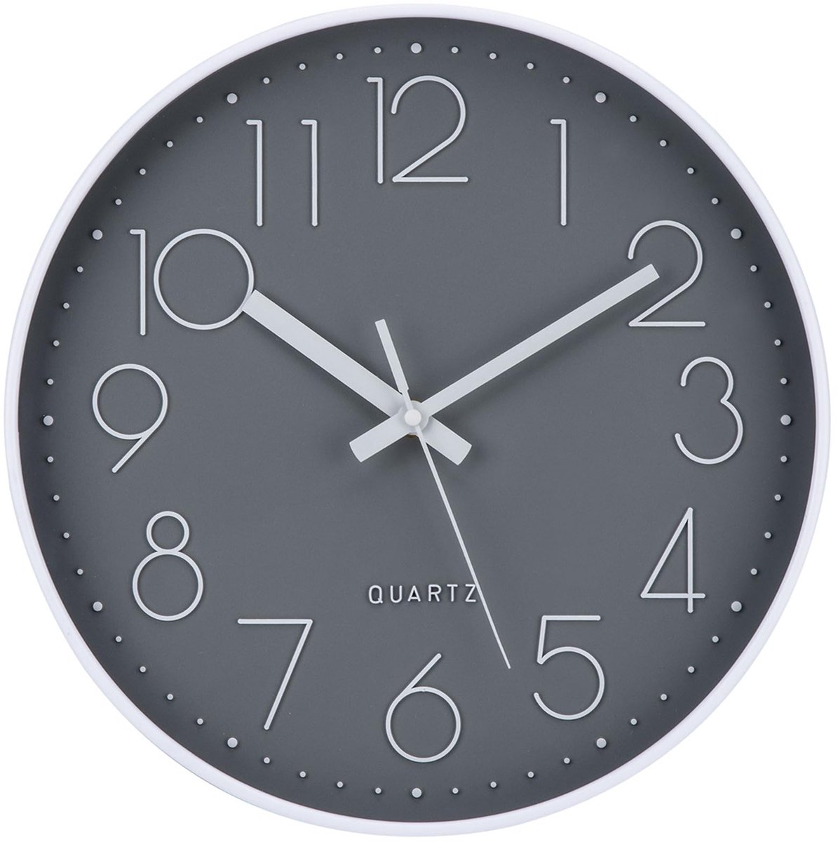 Solidchoice - Stille Wandklok 12 Inch met Grote Cijfers