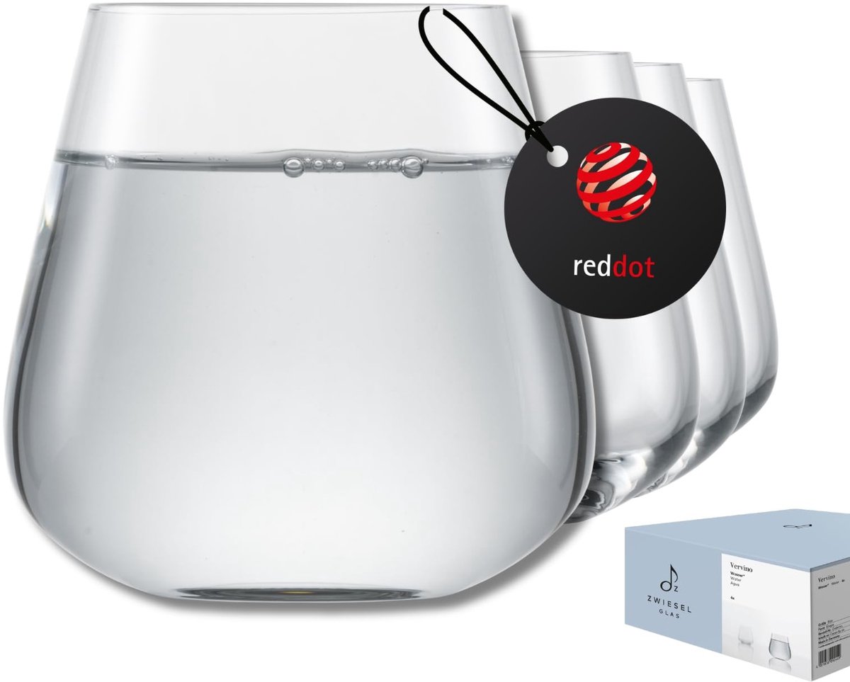 Solidchoice - Set van 4 Vervino Waterglazen 400 ml