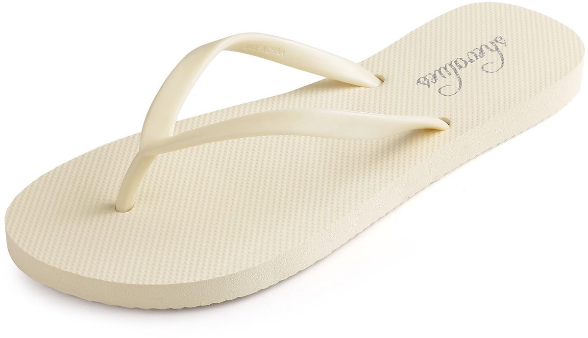Homaxy -Slim Slippers - Anatomische Teenslippers -Dames Slippers - 39 - Off-white