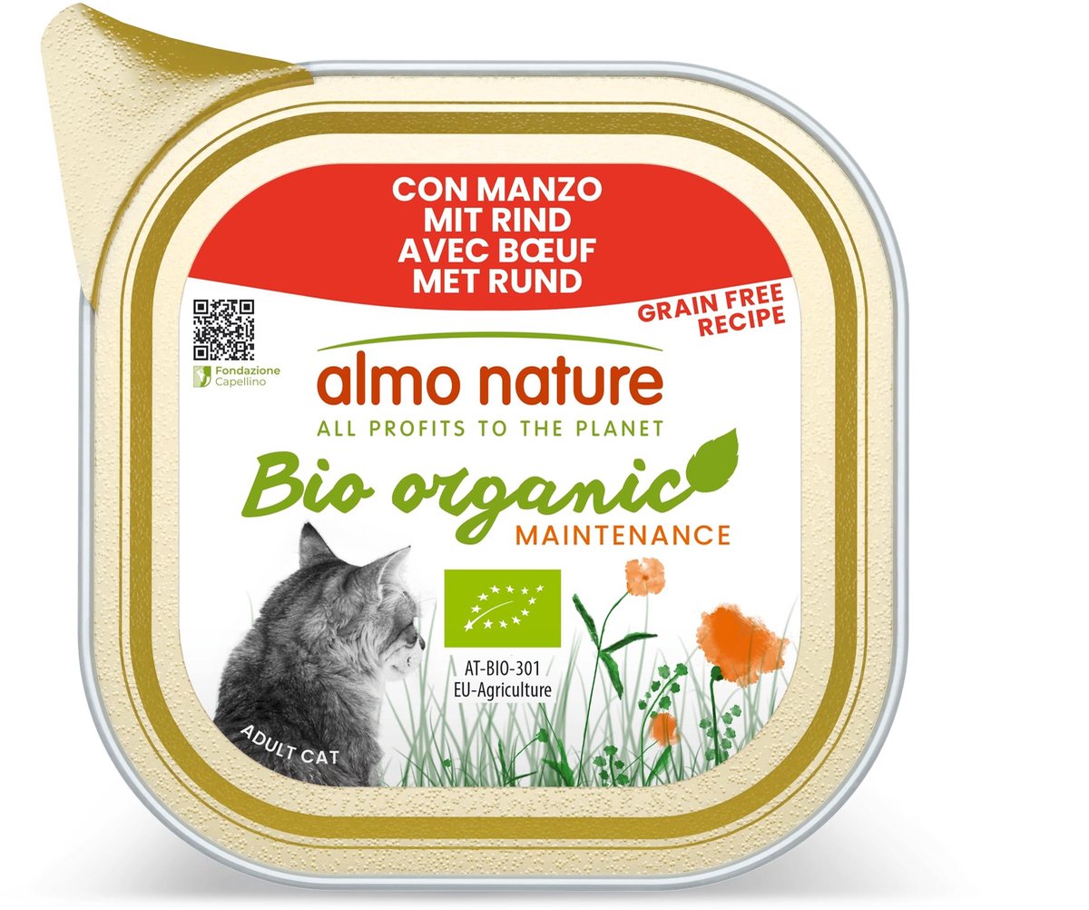 Solidchoice - Biologisch Natvoer voor Katten met Rundvlees, 19 x 85g