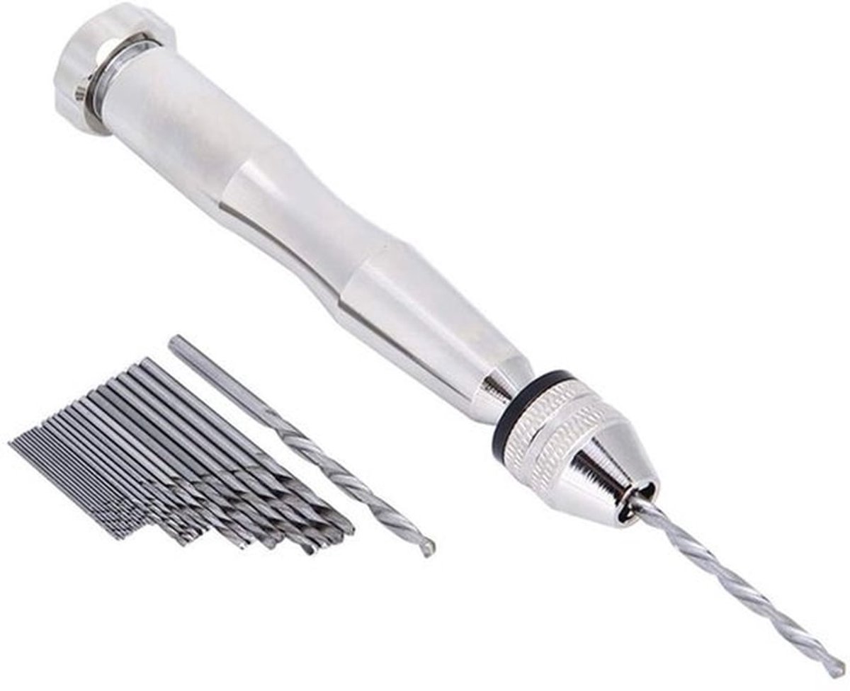 Hand-spiraalboren - 0,3 mm-3,6 mm - zilver - HHS-schroevendraaierset - 25-delige fijne naald-spiraalboren - Geschikt voor diverse klussen - Metaalbewerking - DIY projecten - Professioneel gebruik.