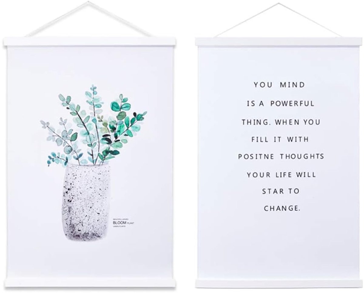 Solidchoice - Magnetisch Posterframe van Licht Hout voor Canvas Kunstwerken (35cm, 2 Packs)
