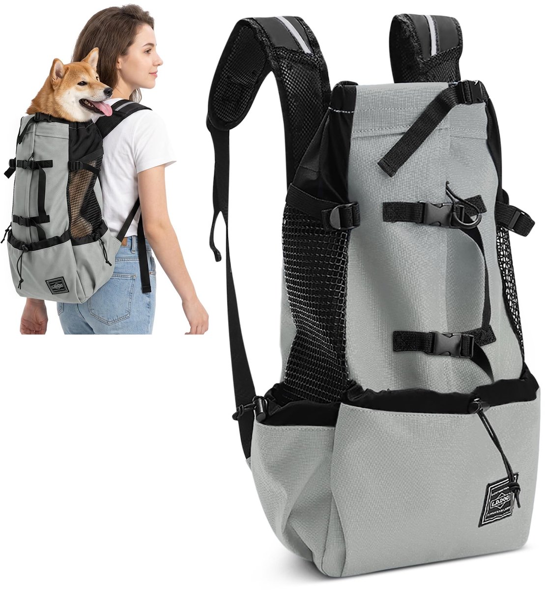 Solidchoice - Draagbare Hondenrugzak voor Kleine en Medium Honden, Ideaal voor Wandelen en Reizen