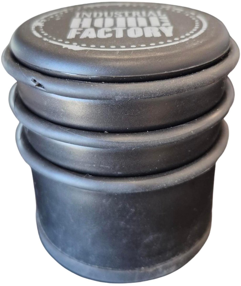 Cogex Deurstopper - zwart - design - rubber - D7,5 x H8 cm