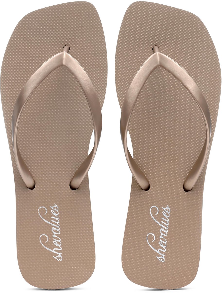 Homaxy- Slim Slippers - Anatomische Teenslippers - Dames Slippers -36-Goud