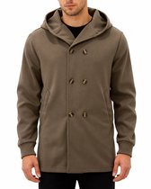 Nette Heren Jas - Bruin - Casual - Capuchon - Voorjaar