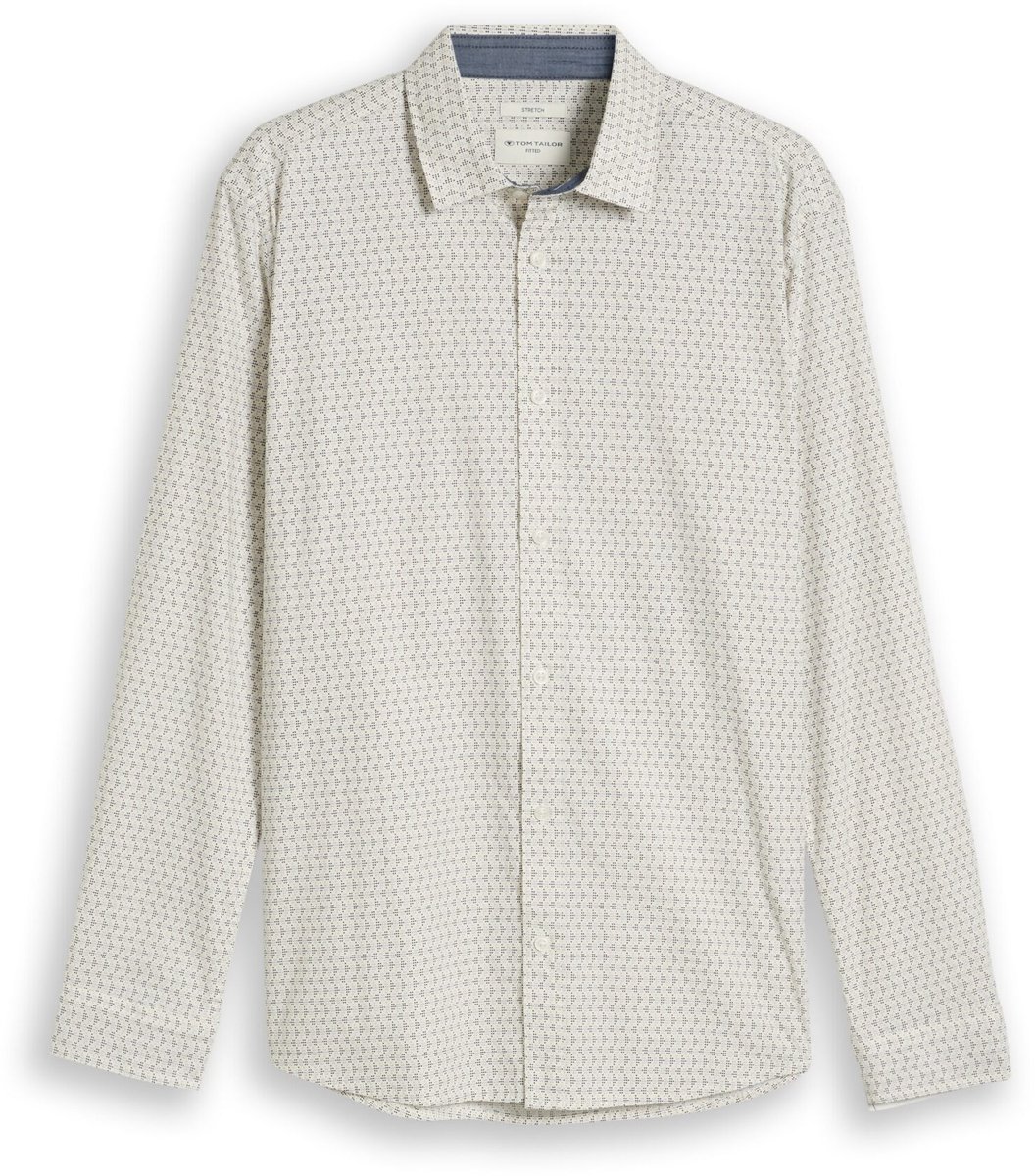 Tom Tailor - Heren hemd - Maat XL - Mannen - Beige - katoen
