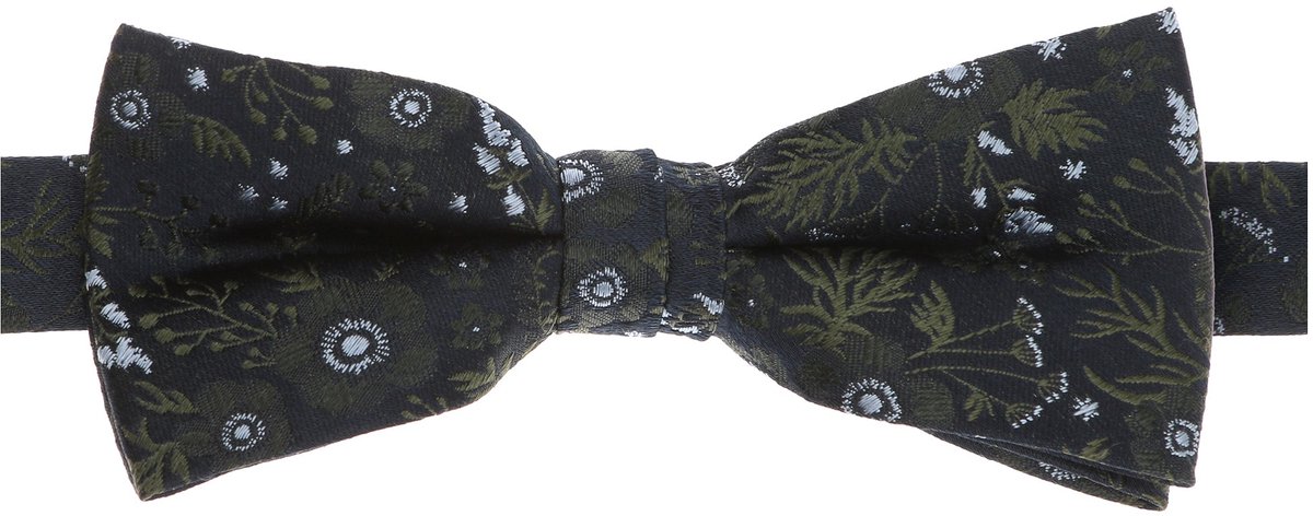 VENTI vlinderdas - groen met blauw en wit dessin