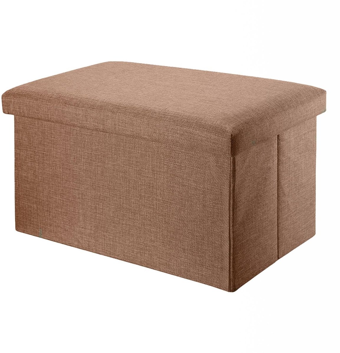 Solidchoice - Opvouwbare Poef van 78 x 38 x 38 cm in Amber Bruin
