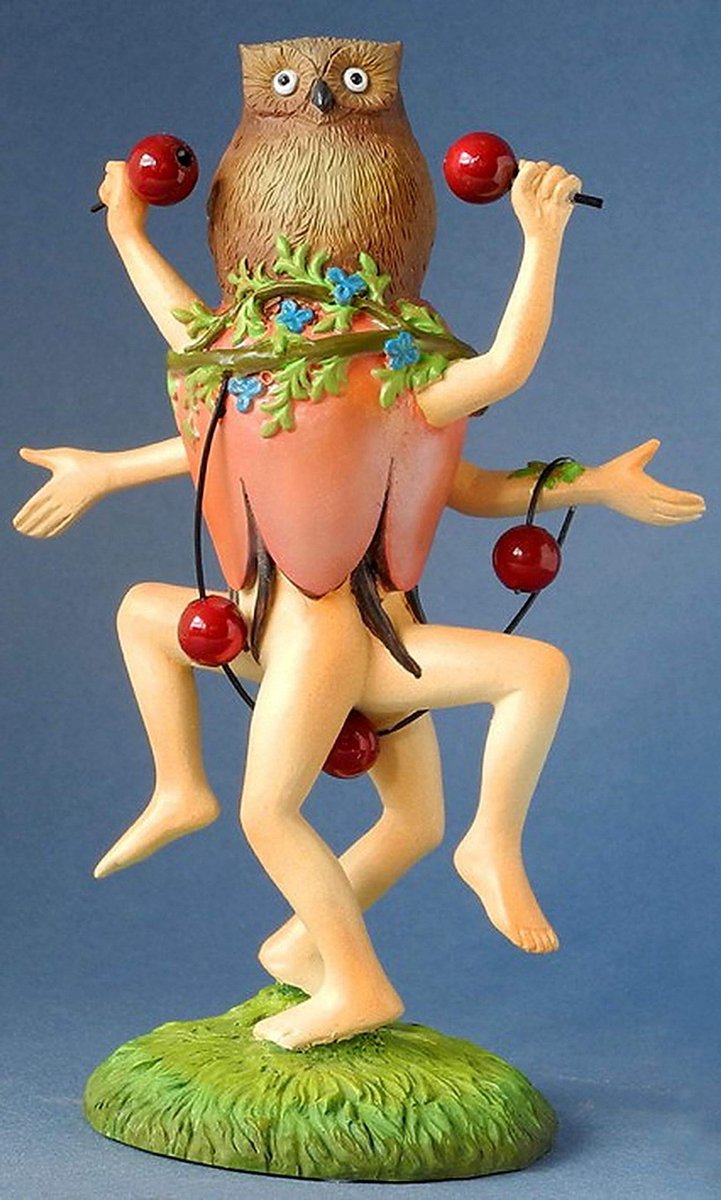 Solidchoice - Beeldhouwwerk Dansende Figurant met Uil
