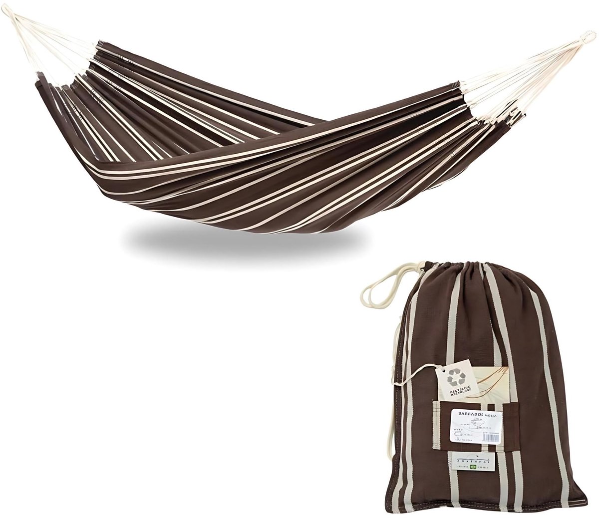 Solidchoice - XL Hangmat voor Twee Personen met Totale Lengte van 340 cm