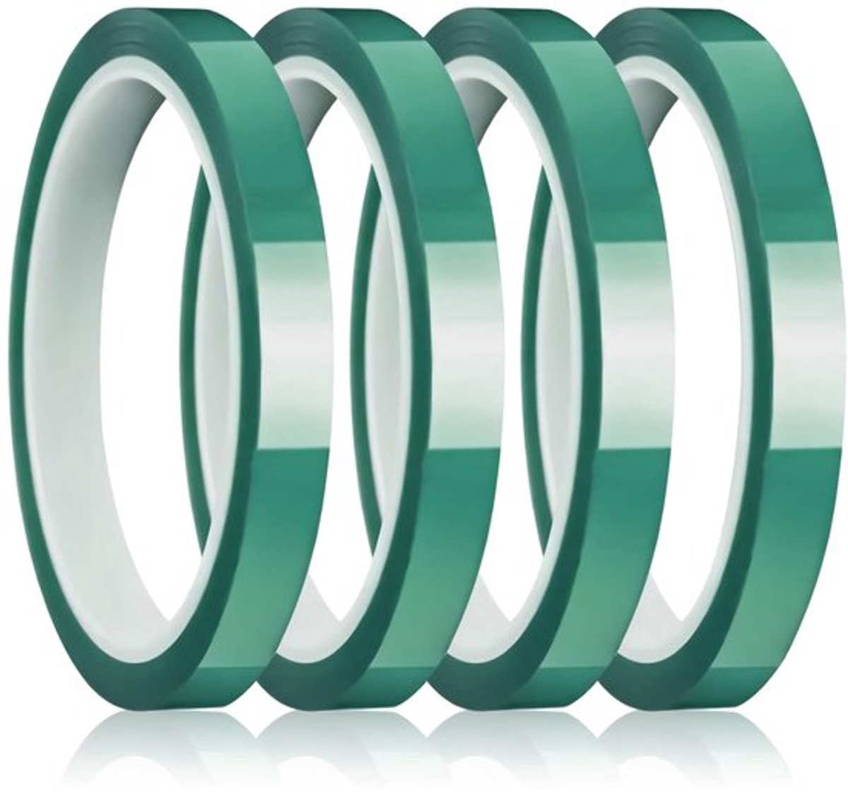 Hittebestendige tape - 4 stuks - 10 mm x 33 m - kaptontape - hoge temperatuur - isolatietape - polyimide tape - sublimatie - hittebestendig - hoge temperatuur tape