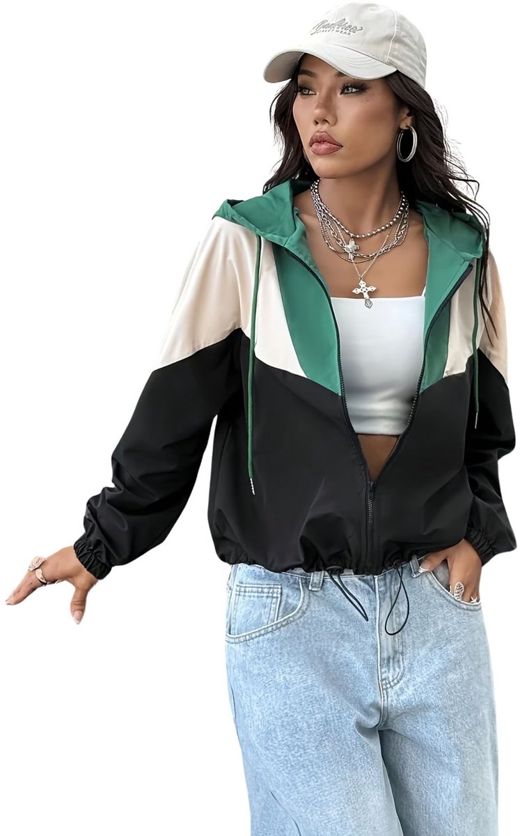 Currero Zomerjas Dames Tussenjas Zomerjack Volwassenen Windjack Windbreaker Outdoor En Zwart