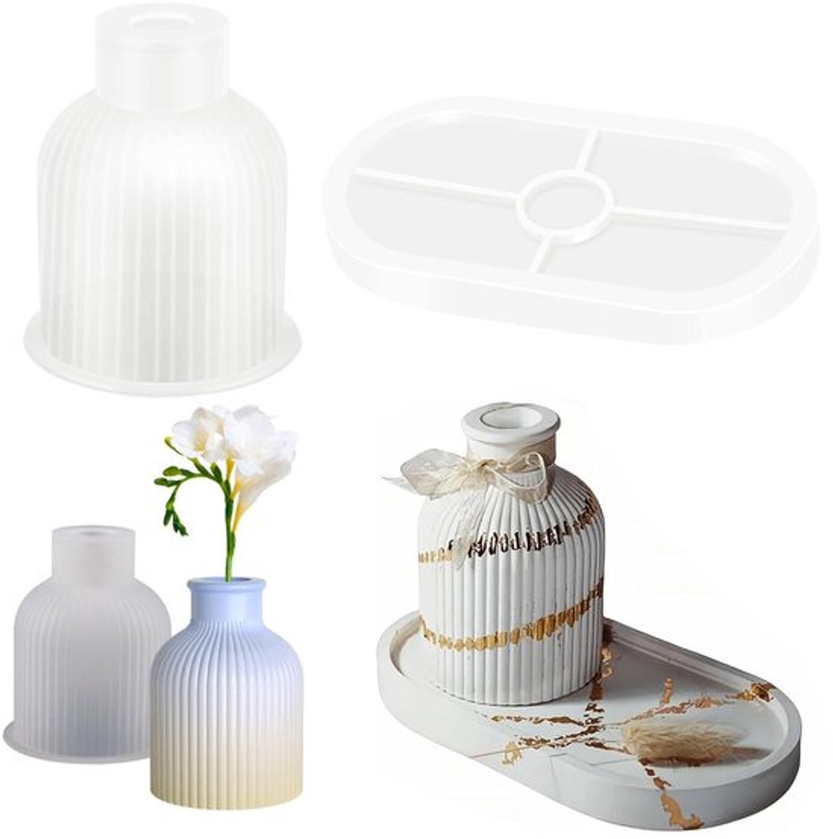 ZEYNOMAX- Harsvorm siliconen - Plantenpotvormen - Siliconen mallen voor epoxy - Decoraties - Duurzaam - Hoogwaardige materialen - Siliconen Mal