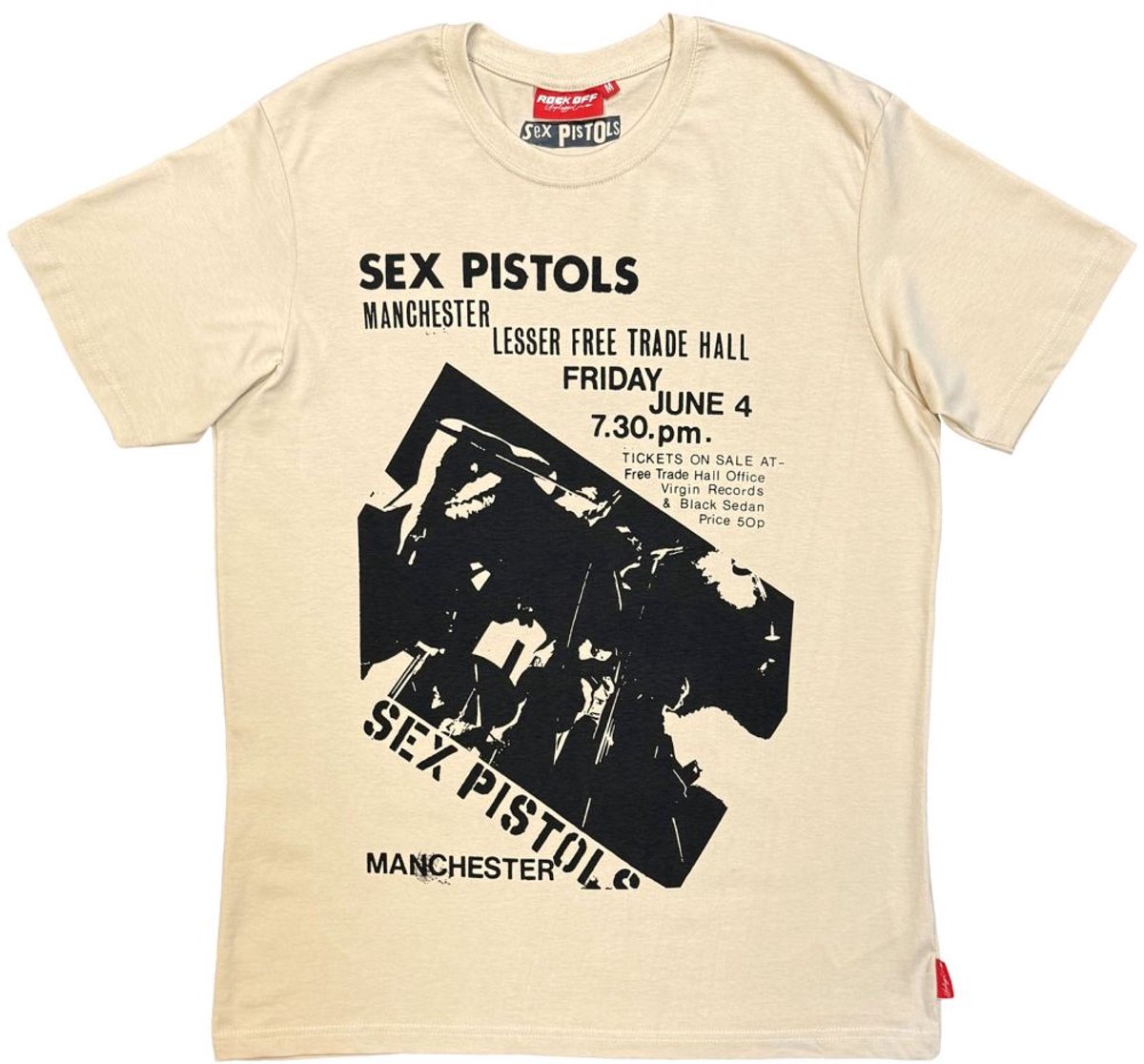 Sex Pistols - Unplugged Manchester Unisex Tshirt - M - Creme