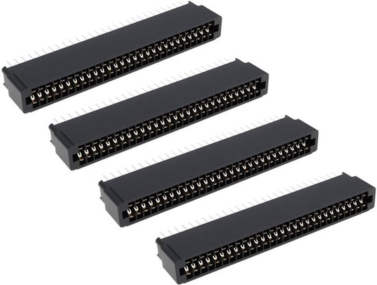 Randconnector 56-pins - 2,54 mm pitch - Compatibel met Sinclair ZX Spectrum - Uitbreidingspoort - Fosforbronzen pinnen - Verbeterde elektrische geleidbaarheid - Connector