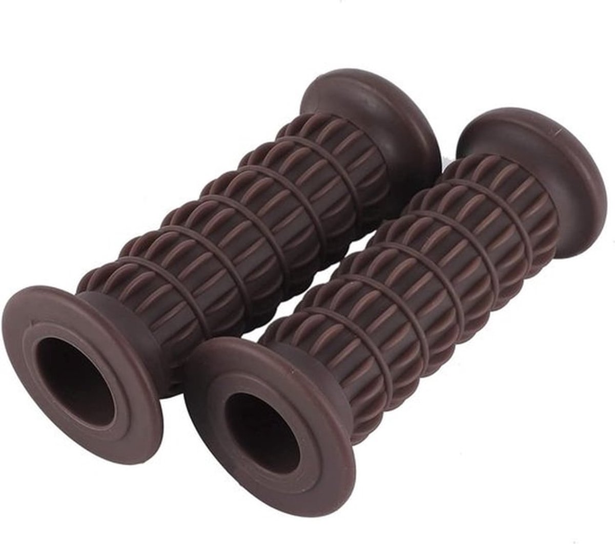Motorfiets-handgrepen 25-28 mm, antislip rubbergrip, universele schokbestendige accessoires in donkerbruin