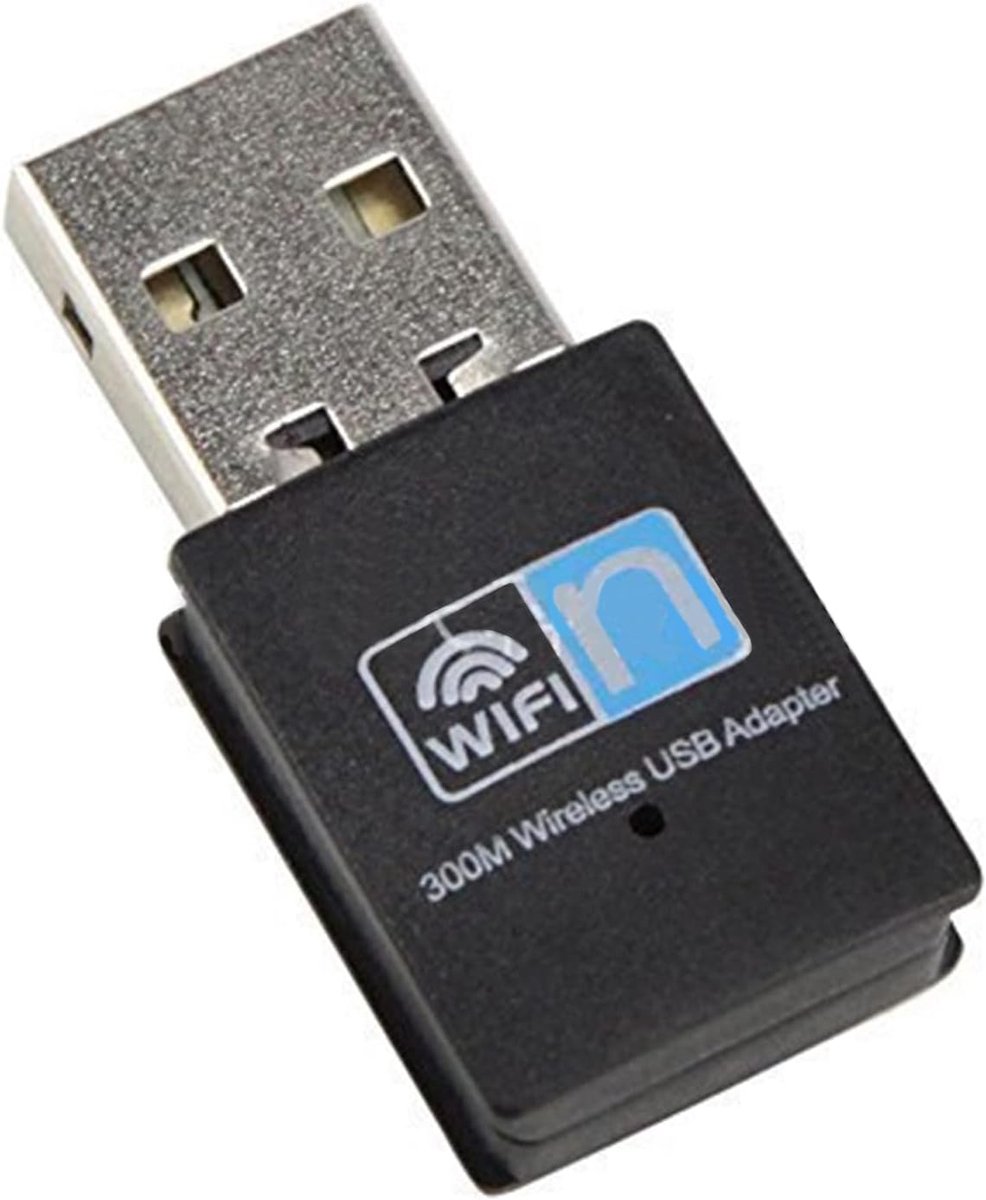 USB wifi-adapter voor laptops, mini-USB wifi-ontvanger voor desktopcomputers (300 Mbps)