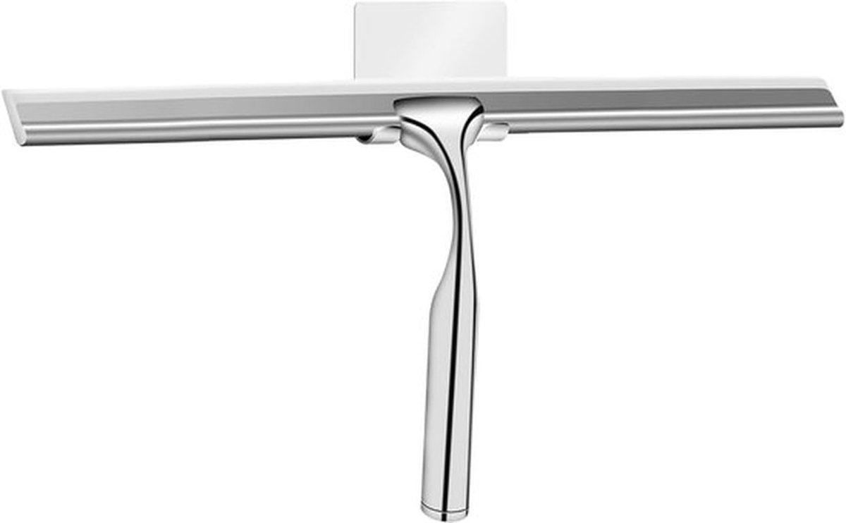 SnelShoppen - RVS Douche Wiper 35cm - Silicone Trekker voor Badkamer en Raam - Geen Boren - Inclusief Haak - Waterdruppels Verwijderen