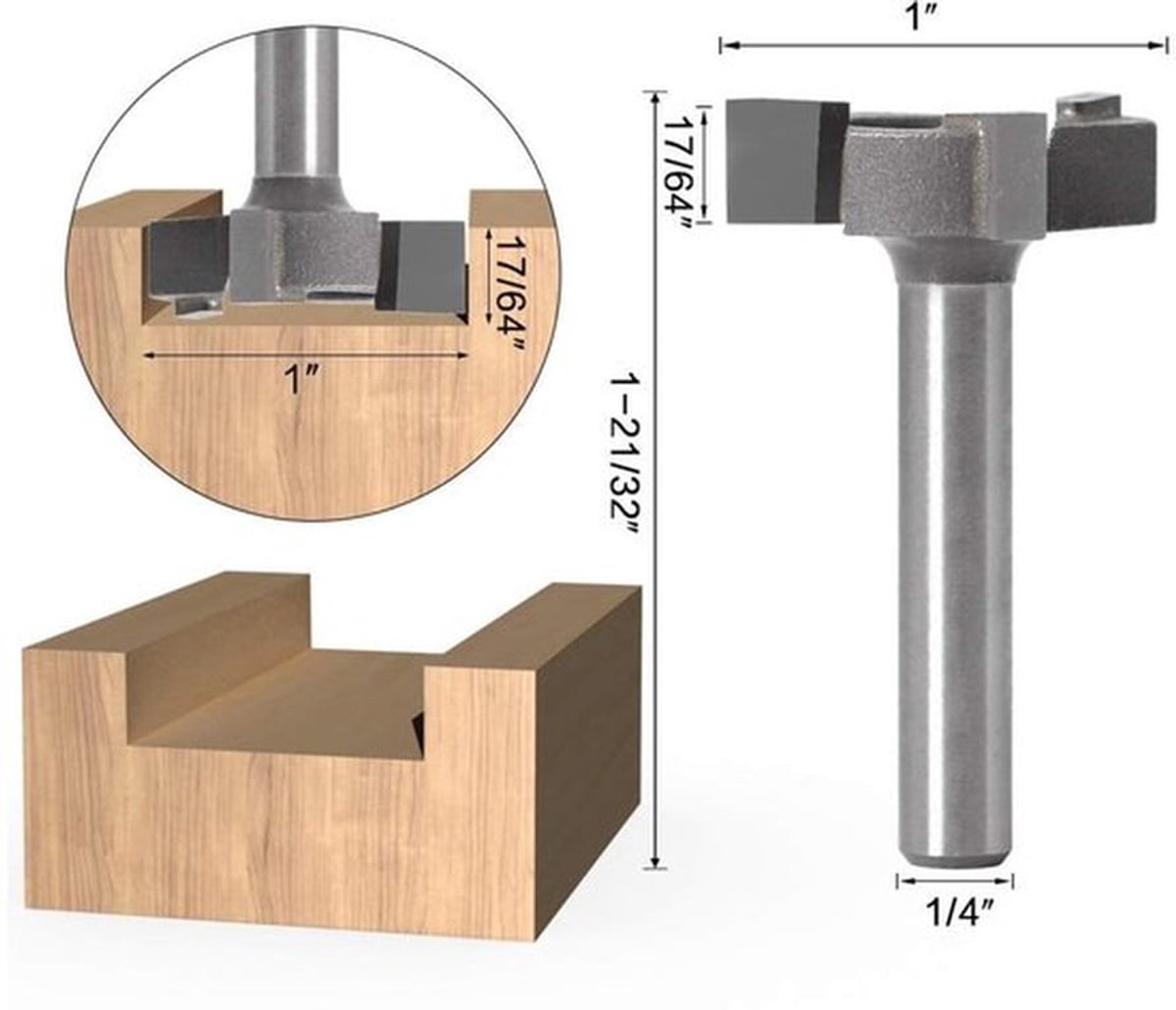 Gatopener Professioneel Snijgereedschap - 6mm Schacht - 25,4mm Diameter - 3 Fluiten - Koolstofstaal - YG6-le Meskop - Boor