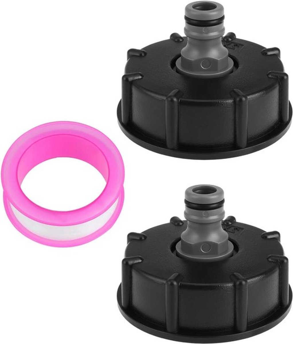 Camper Watertank Vuldop - Compatibel - Hozelock Connector - Chausson - 2 Stuks - Inclusief Bevestigingsmateriaal - Grijs - Geschikt voor Campers