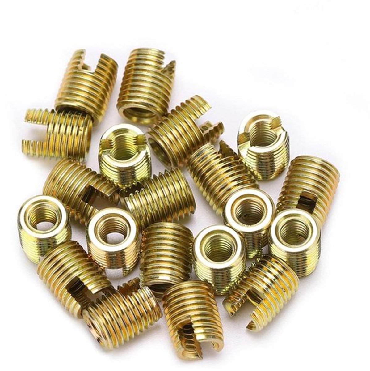Schroefdraadherstelset - Schroefreparatie - 302 Koolstofstaal - Zelftappend - Draadinzetstukken - Compatibel met diverse merken - 20 Stuks - Geschikt voor reparatie - Zilverkleurig - Accessoires (#1)