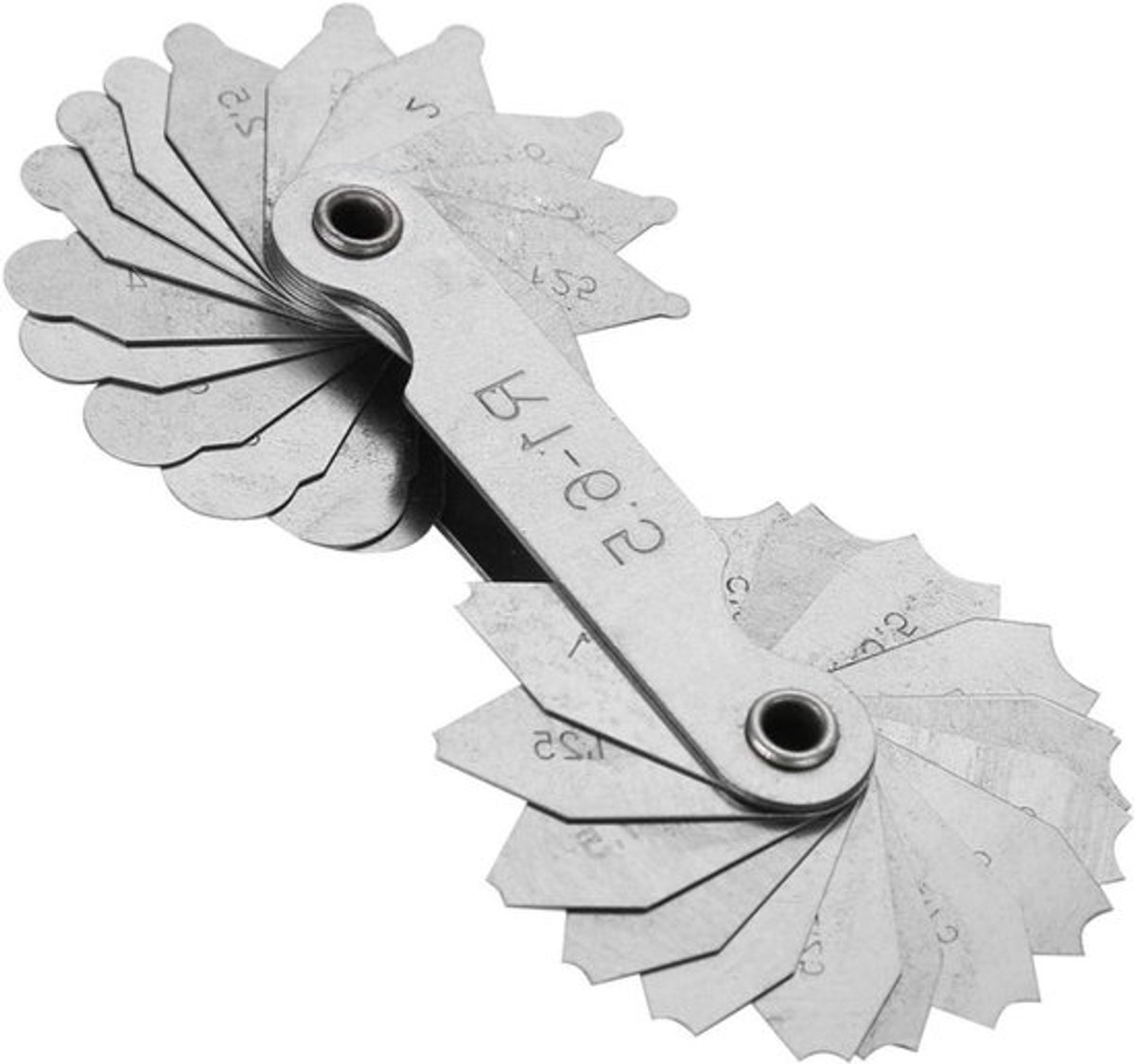 Rondmeter voor het meten van stralen, roestvrij staal, interne en externe concave en convexe vormen, precisie meetinstrument voor radius (R1-6.5mm)