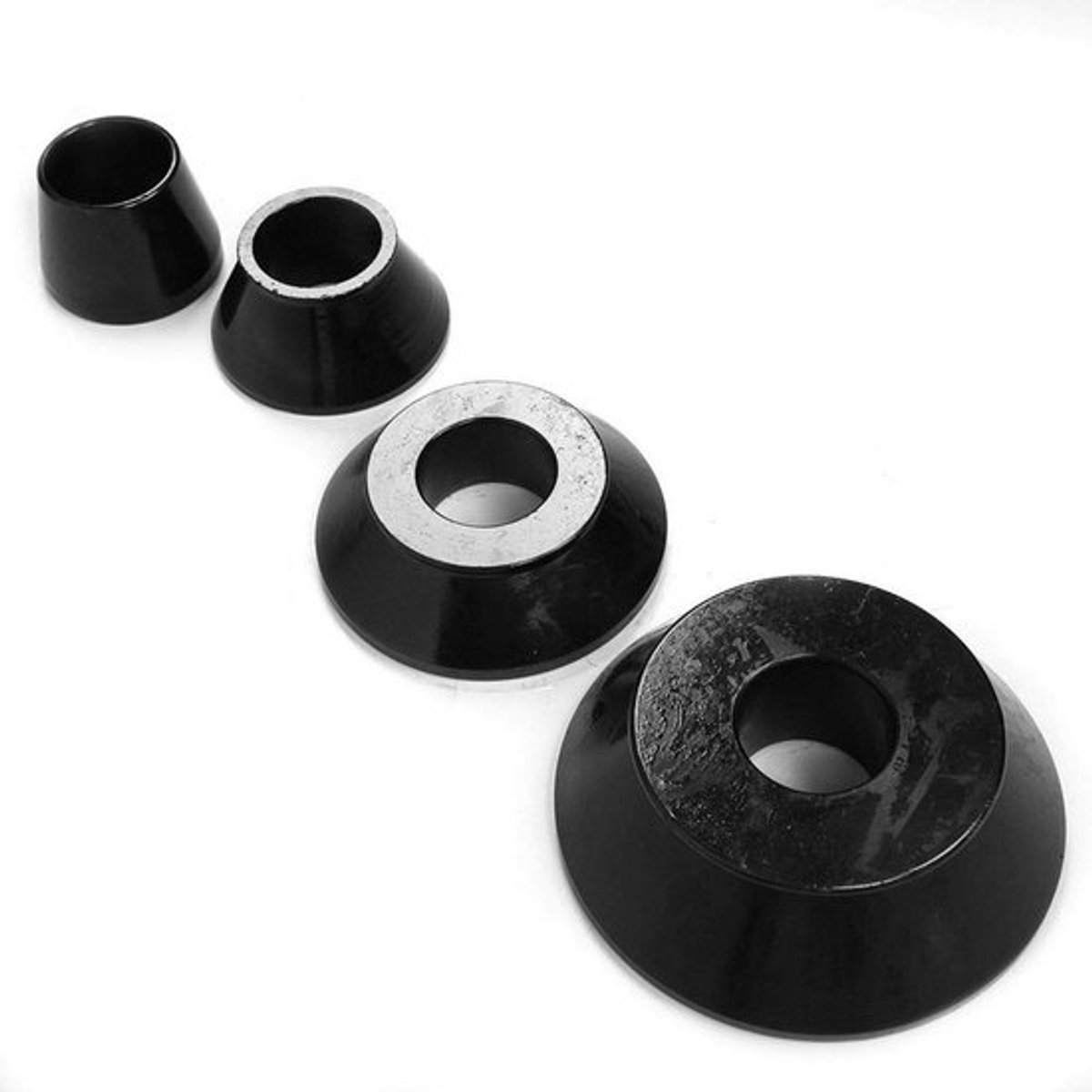 Tape Kegel 4 Stuks - 62/80/105/137 mm - Duurzaam - 40 mm Schacht - Koolstofstaal - Voor Wielbalancer - Balanceerkegel