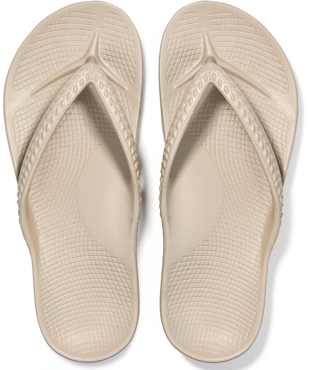 OLANLY - Ergonomic Flip-Flops - Dames Slippers - Anatomic Dames Slippers - Licht kaki