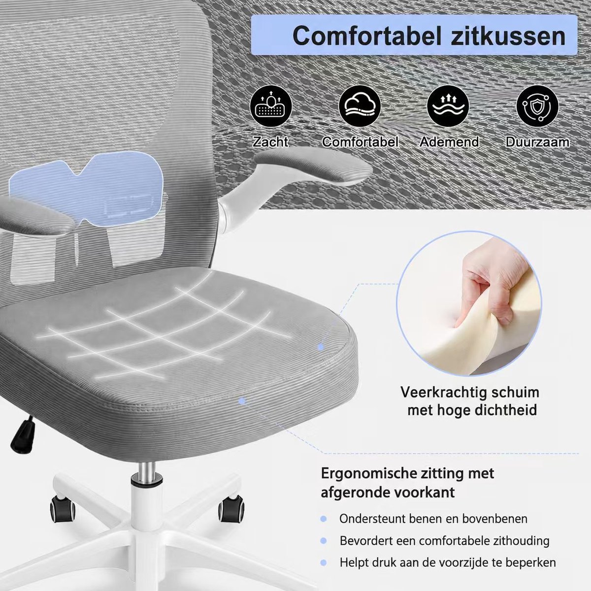 Durrafy - Bureaustoel - Ergonomische Bureaustoel - afbeelding 3