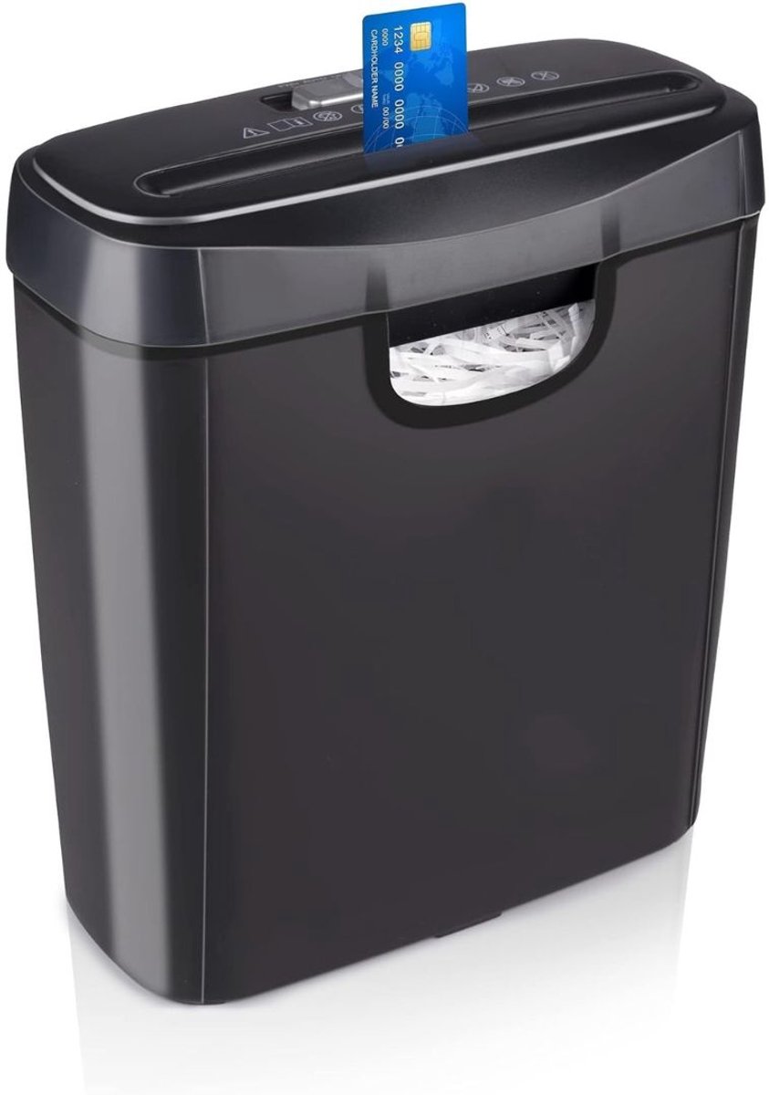 KIRA® Papierversnipperaar - Compacte Papier Shredder - Papierversnipperaar Voor Thuis - Shredder - Zwart - 29cm x 14cm x 33cm