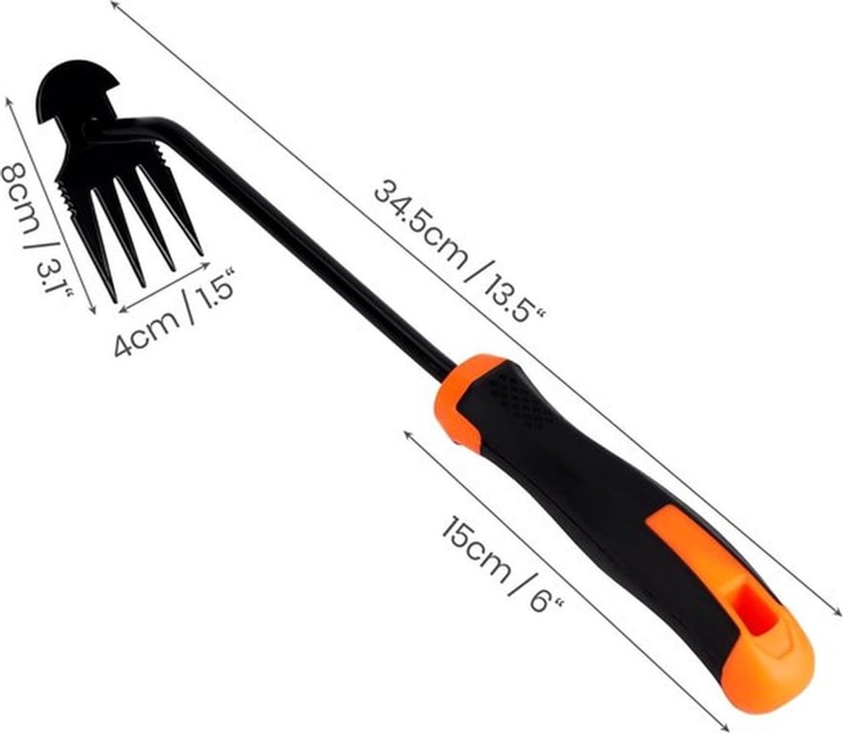 Onkruidsteker voor de tuin - Onkruidverwijderaar met ergonomisch handvat - Roestvrijstalen onkruidtrekker - Onkruid verwijderen zonder bukken