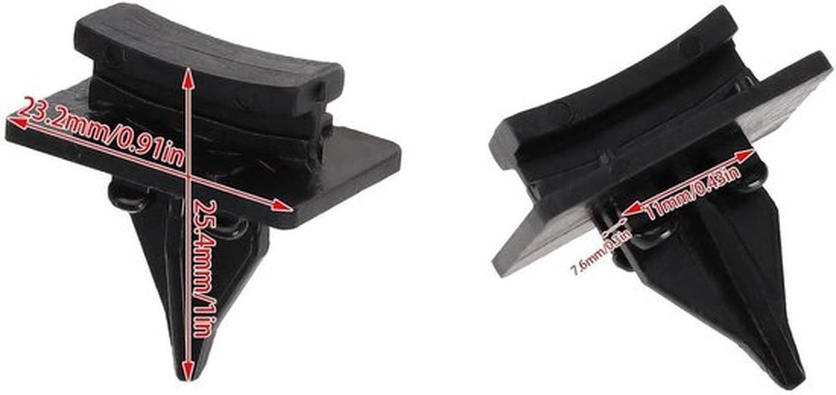 Voorruit Zijtrimclips - Pijler bekledingsclips - Transit MK6 MK7 Compatibel - 4069907 - Plastic klinknagelbevestigingsclips - 30 stuks - Zwart