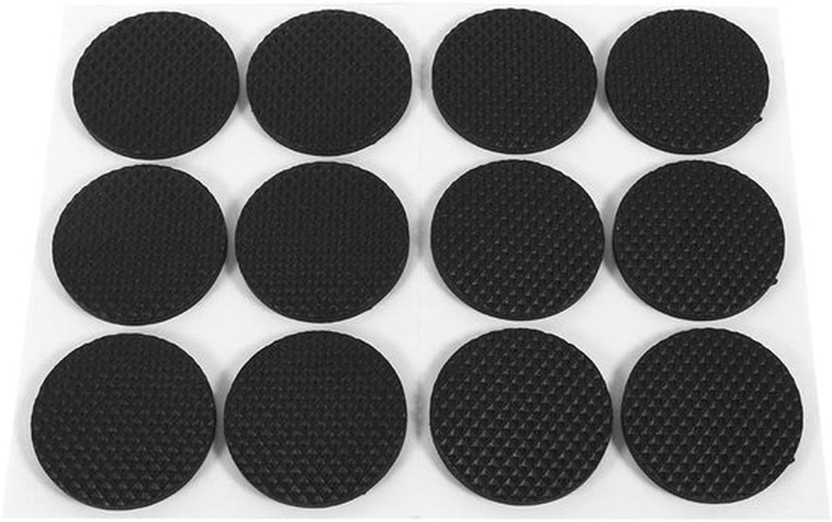 - Rubberen Voetjes - Antislip - Zelfklevend - Zwarte - Beschermers - Kabinet Meubels - Elektronica - Meubelladen - Geschikt voor - Ronde - 12 Stuks - Kleine Apparaten - Fotolijsten - Kasten