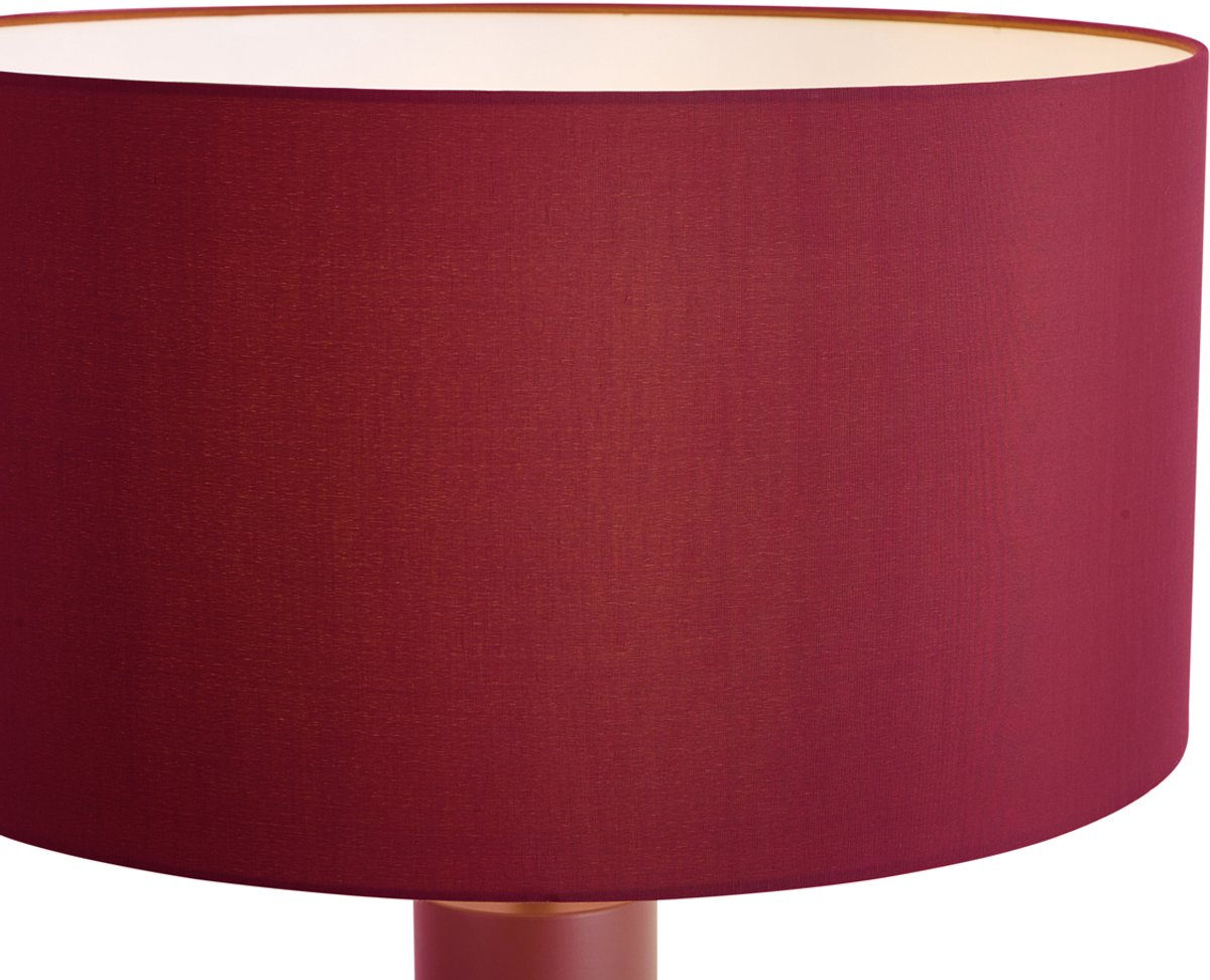 Qazqa retro vloerlamp - Captain - rood, max. 15W, geschikt voor led, 160cm, ideaal als woonkamer lamp
