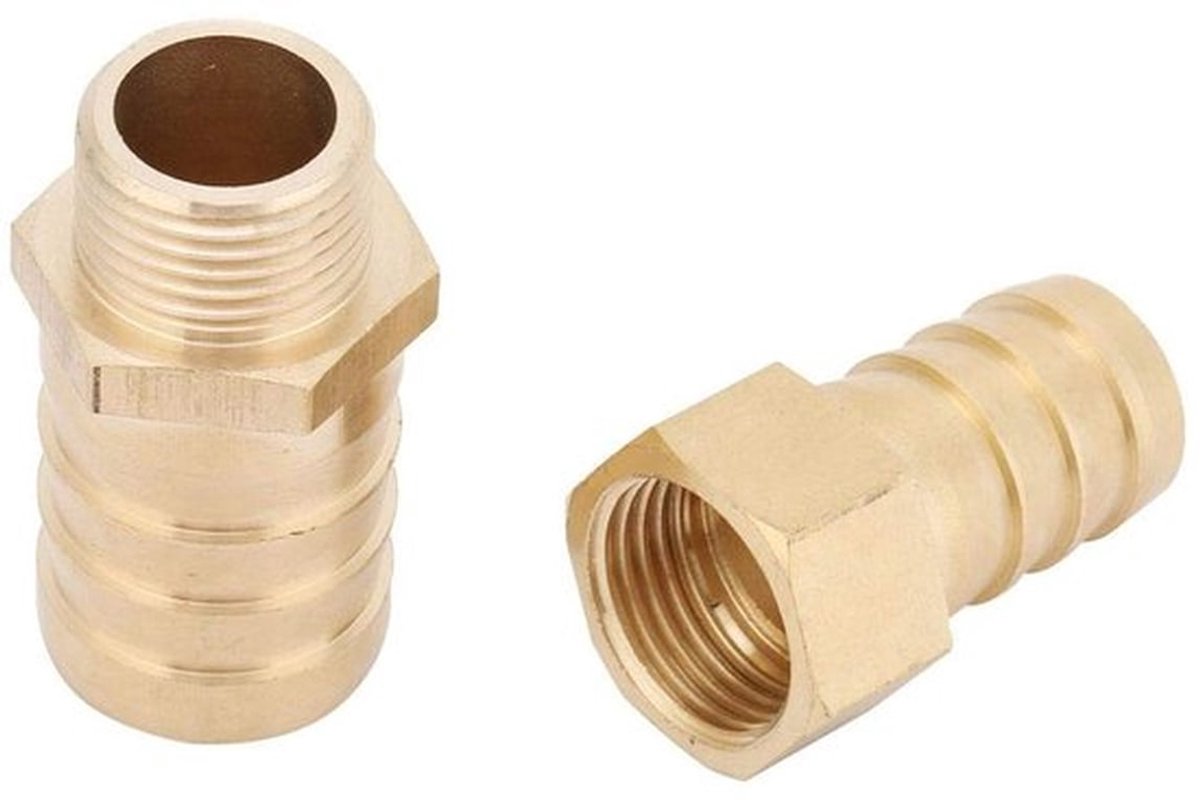 Connectoren van messing - Buisverloopstuk adapter - Duurzaam en corrosiebestendig - 19-25 mm - Slangtule - Geschikt voor diverse toepassi...