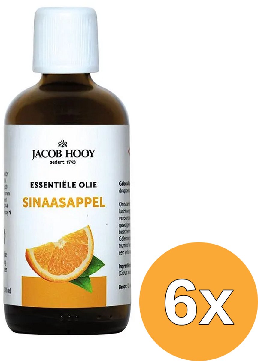 6x Jacob Hooy Sinaasappel olie (100 ml)