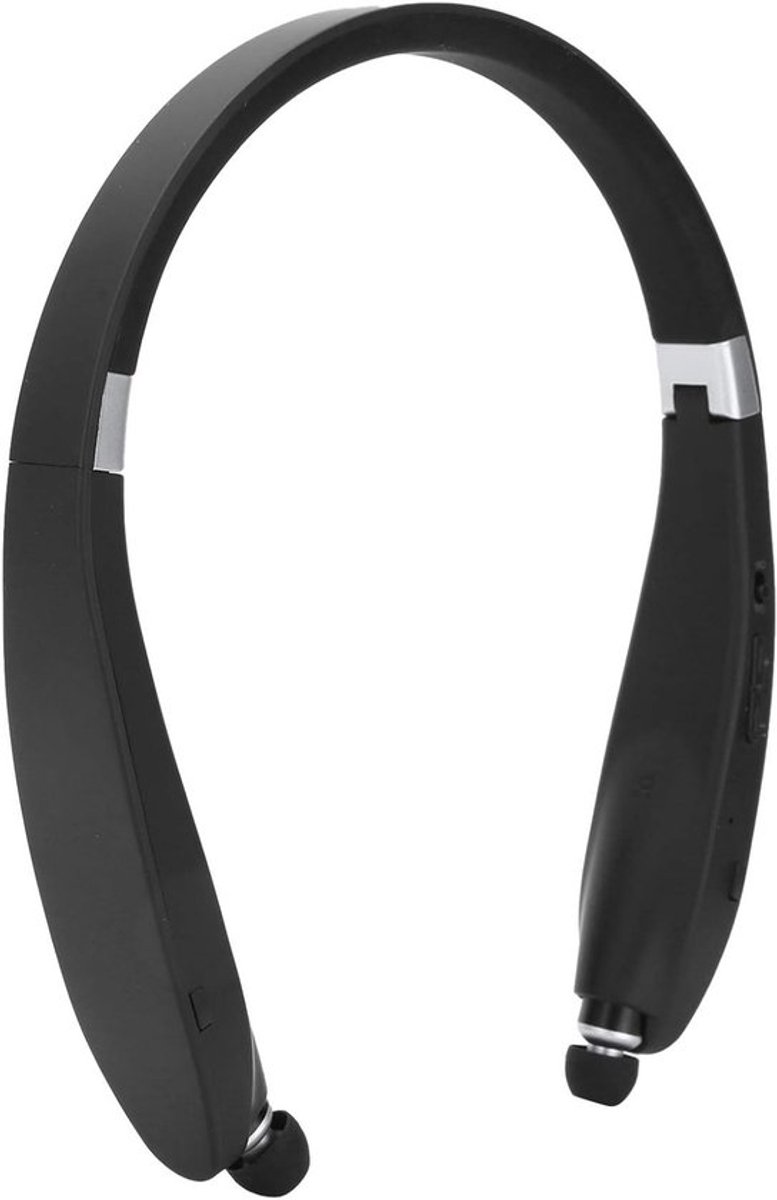 Draadloze Bluetooth 5.0 Sportkoptelefoon met Opvouwbare Nekband en Ingebouwde Oordopjes voor Thuiswerk en Videoconferenties, Inclusief Draagtas