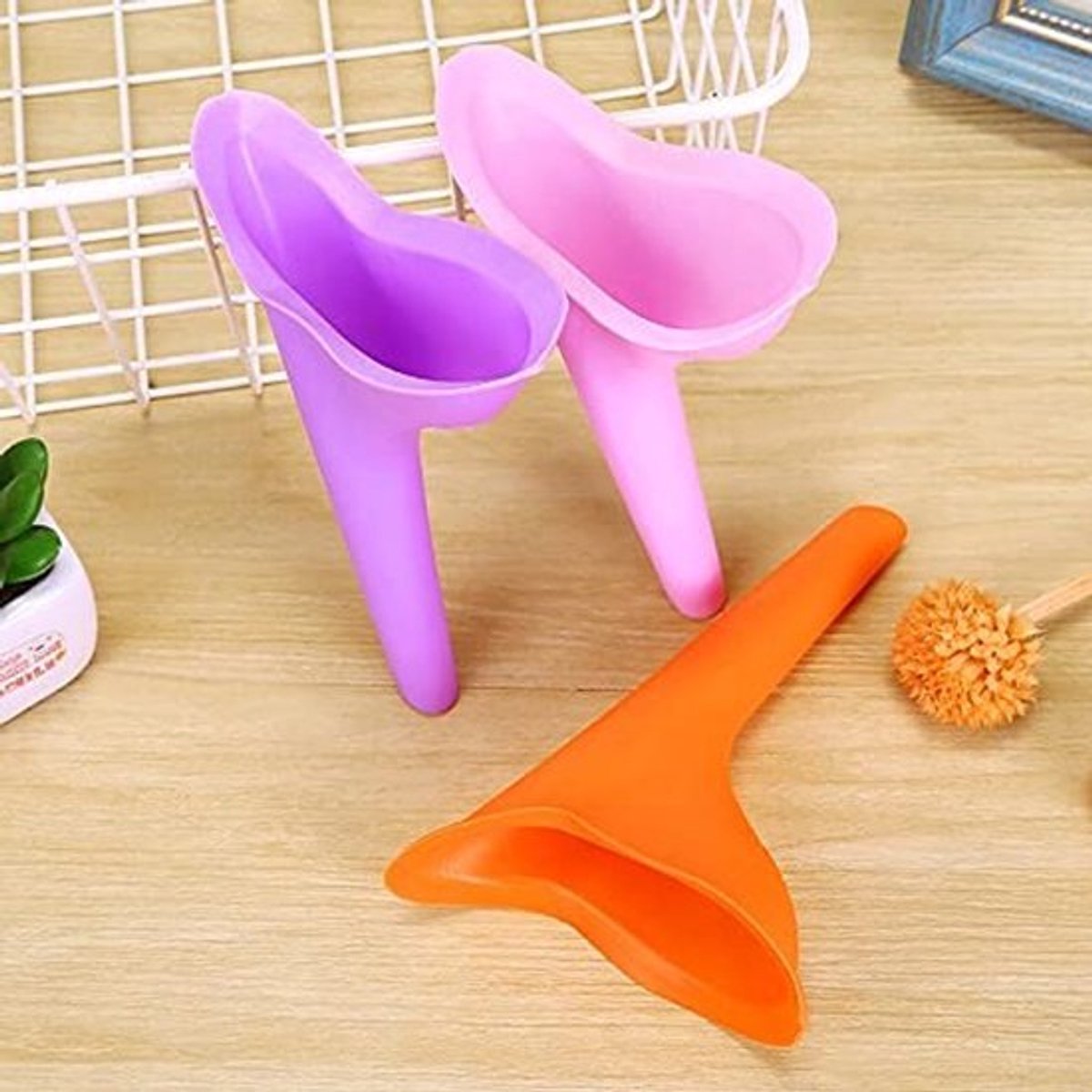 Vrouwelijk Urinoir 3 Stuks - Draagbare Herbruikbare Pee Trechter - Siliconen - Discreet - Morsbestendig - Flexibel 10x13CM - Plasapparaat
