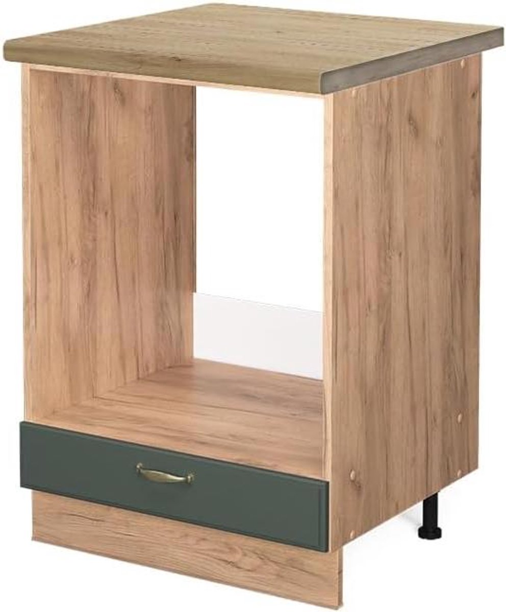 Oven Ombouwkast - Keukenkast Basis - Keuken Inrichten - Soft-close scharnieren - 60 cm Breed - Groen-Goud